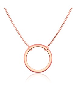 Rose Gold Plated Plain Ring Shaped Necklaces SPE-727-RO-GP